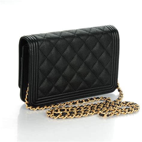 chanel wallet on chain boy black on vlsck|chanel wallet.